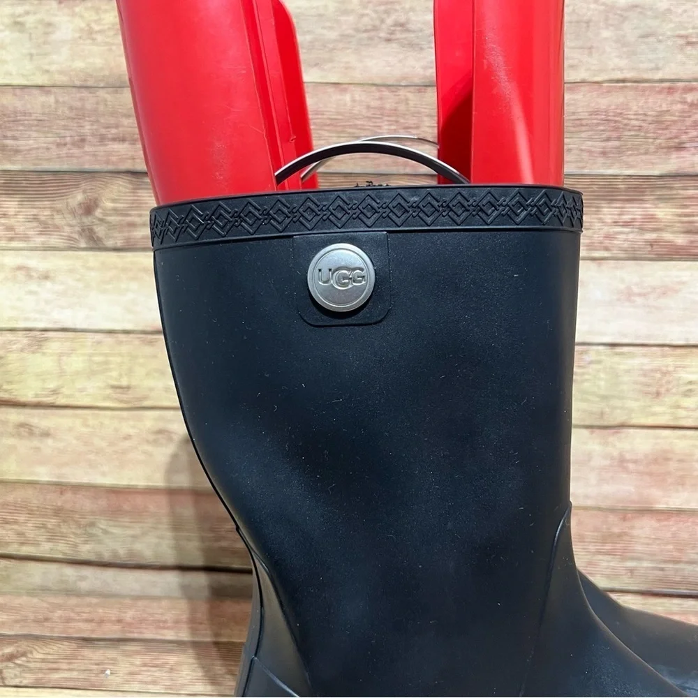 Ugg Sienna Matte Black Rain Boots